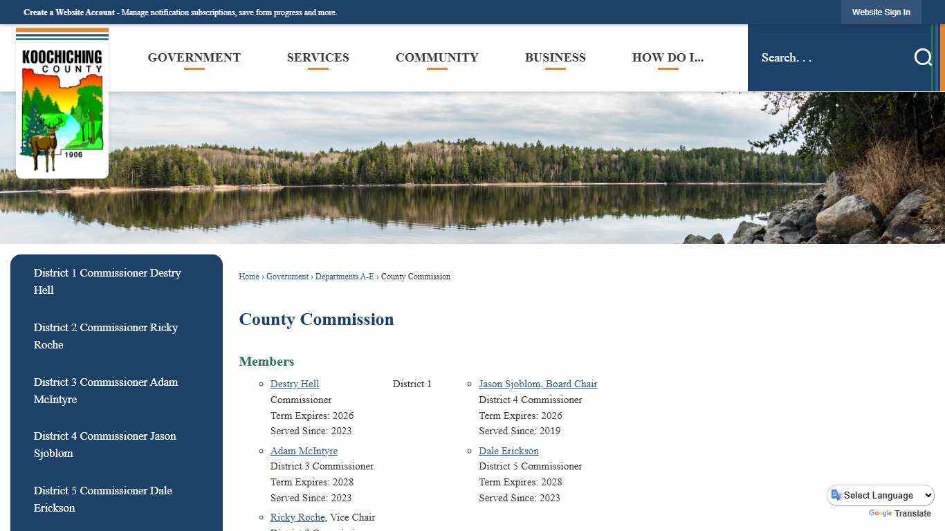 County Commission | Koochiching County, MN