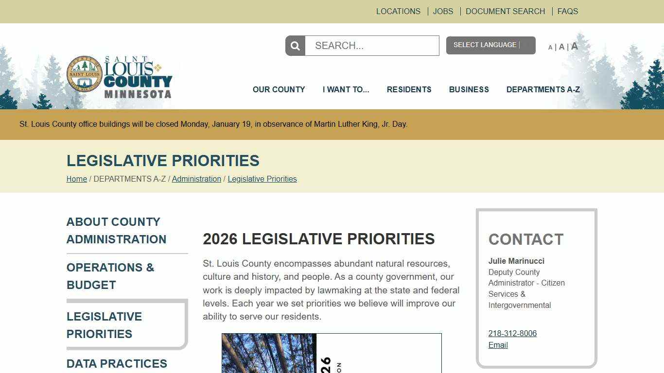 Legislative Priorities